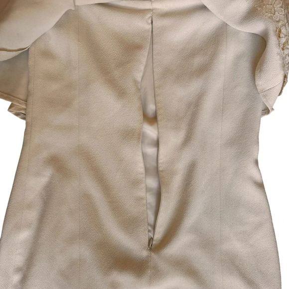 Slate & Willow Golden Iris Dress Size 8 Sheath Off shoulder Lace Ruffle 8 RTR - Picture 8 of 16